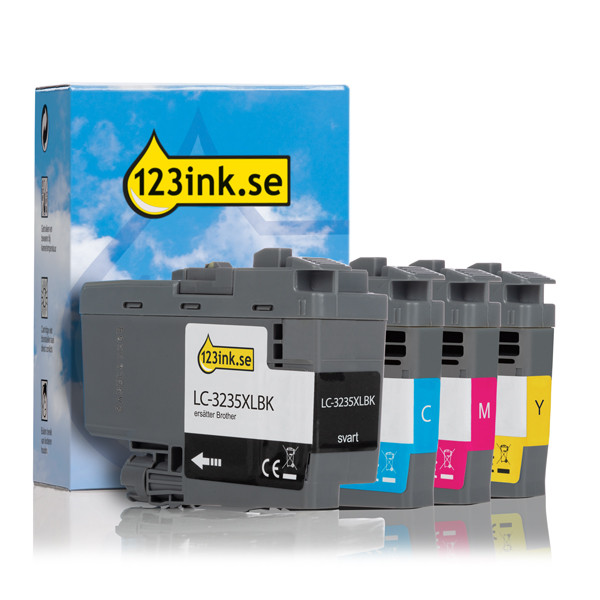 Varumärket 123ink ersätter Brother LC3235XL BK/C/M/Y bläckpatron 4-pack  127244 - 1