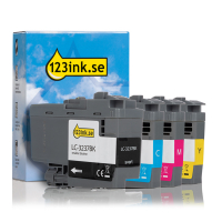 Varumärket 123ink ersätter Brother LC3237 BK/C/M/Y bläckpatron 4-pack  127248