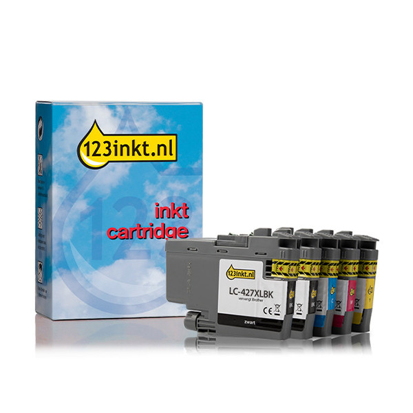 Varumärket 123ink ersätter Brother LC427XLVAL BK/C/M/Y bläckpatron 5-pack 160785 - 1