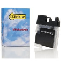 Varumärket 123ink ersätter Brother LC980BK XL svart bläckpatron hög kapacitet LC980BKC 028881