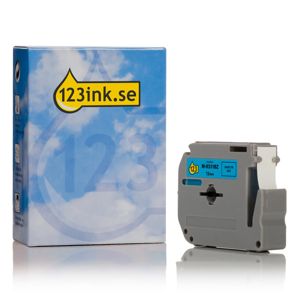 Varumärket 123ink ersätter Brother M-K531BZ | M-tape | svart text - blå tejp | 12mm x 8m MK531BZC 080599 - 1
