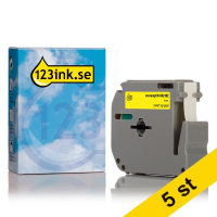 Varumärket 123ink ersätter Brother M-K621BZ | M-tape | svart text - gul tejp | 9mm x 8m | 5st MK621BZC 650701