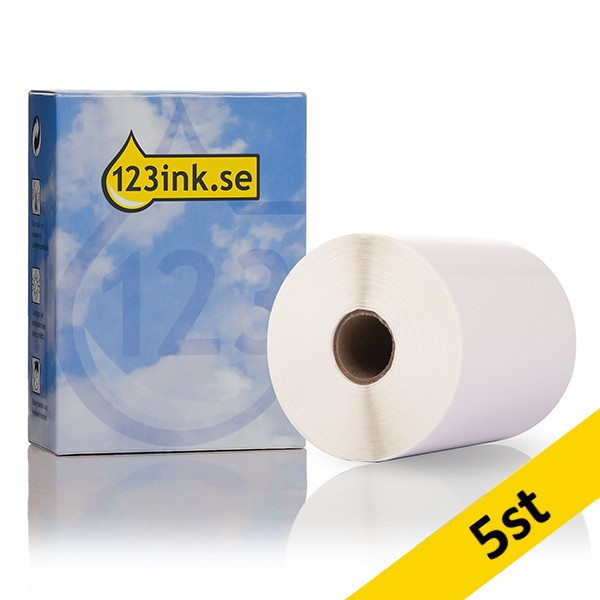 Varumärket 123ink ersätter Brother RD-S02E1 etiketter | 102 x 152mm | 5st 653074 - 1