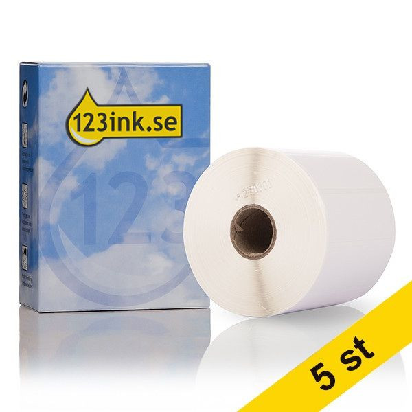 Varumärket 123ink ersätter Brother RD-S04E1 etiketter | 76mm x 26mm | 5st RD-S04E1C 650679 - 1