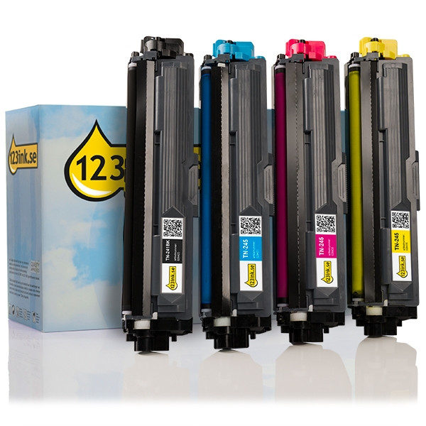 Varumärket 123ink ersätter Brother TN-241BK + TN-245C/M/Y toner 4-pack  130206 - 1