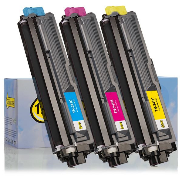 Varumärket 123ink ersätter Brother TN-241C/M/Y toner 3-pack TN241CMYC 051325 - 1