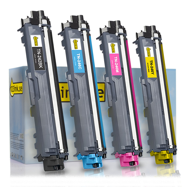 Varumärket 123ink ersätter Brother TN-242BK + TN-246CMY toner 4-pack 130220 - 1