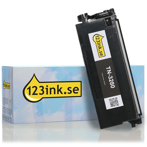 Varumärket 123ink ersätter Brother TN-3280 svart toner hög kapacitet TN3280C 029235 - 1