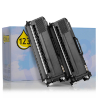Varumärket 123ink ersätter Brother TN-329BK svart toner 2-pack 132183