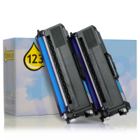 Varumärket 123ink ersätter Brother TN-329C cyan toner 2-pack 132184