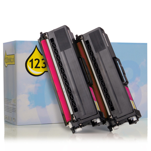 Varumärket 123ink ersätter Brother TN-329M magenta toner 2-pack 132185 - 1