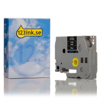 Varumärket 123ink ersätter Brother TZe-325 | vit text - svart märkband  | 9mm x 8m