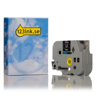 Varumärket 123ink ersätter Brother TZe-355 | vit text - svart märkband  | 24mm x 8m