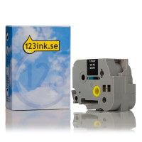 Varumärket 123ink ersätter Brother TZe-365 | vit text - svart märkband  | 36mm x 8m