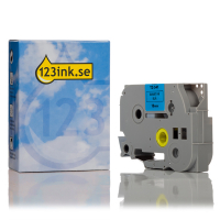 Varumärket 123ink ersätter Brother TZe-541 | svart text - blå märkband  | 18mm x 8m
