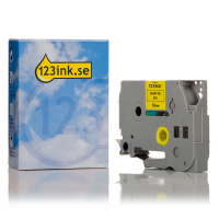 Varumärket 123ink ersätter Brother TZe-FX631 | Flexi ID | svart text - gul märkband  | 12mm x 8m