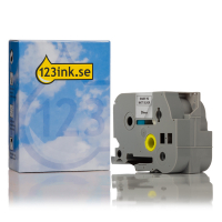 Varumärket 123ink ersätter Brother TZe-M961 | svart text - matt silvermärkband  | 36mm x 8m