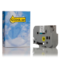 Varumärket 123ink ersätter Brother TZe-S151 | svart  text - transparent märkband  | 24mm x 8m