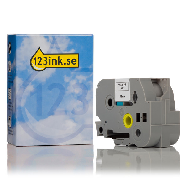 Varumärket 123ink ersätter Brother TZe-S261 | svart text - vit märkband  | 36mm x 8m 080679 - 1