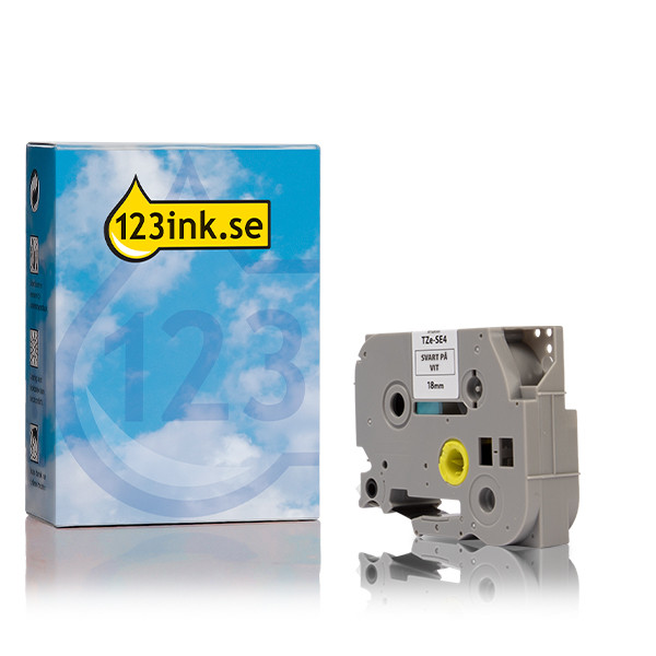 Varumärket 123ink ersätter Brother TZe-SE4 safety märkband  | svart text - vit märkband  | 18mm x 8m 080909 - 1