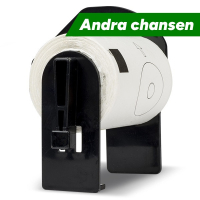 Varumärket 123ink ersätter Brother DK-11207 CD/DVD etiketter | svart text - vit etikett | 58mm x 58mm ⭐ 502122