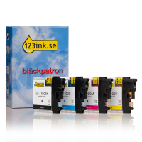 Varumärket 123ink ersätter Brother LC1100XL bläckpatron 4-pack  125948