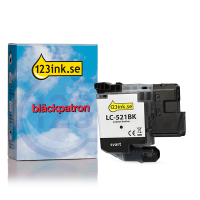 Varumärket 123ink ersätter Brother LC521BK svart bläckpatron 051471