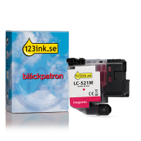 Varumärket 123ink ersätter Brother LC521M magenta bläckpatron 051475