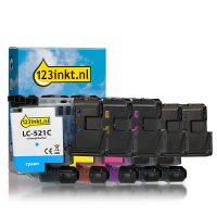 Varumärket 123ink ersätter Brother LC521VAL bläckpatron 5-pack 051534
