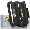 Varumärket 123ink ersätter Brother TN-2010XL svart toner 2-pack 160725 - 1
