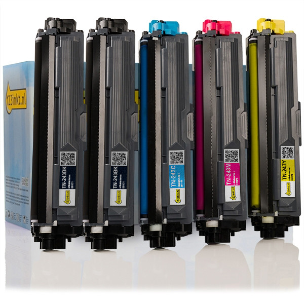 Varumärket 123ink ersätter Brother TN-243BK/BK/C/M/Y toner 5-pack 160695 - 1