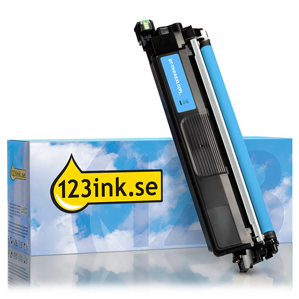 Varumärket 123ink ersätter Brother TN-248XL C cyan toner hög kapacitet TN248XLCC 051423 - 1