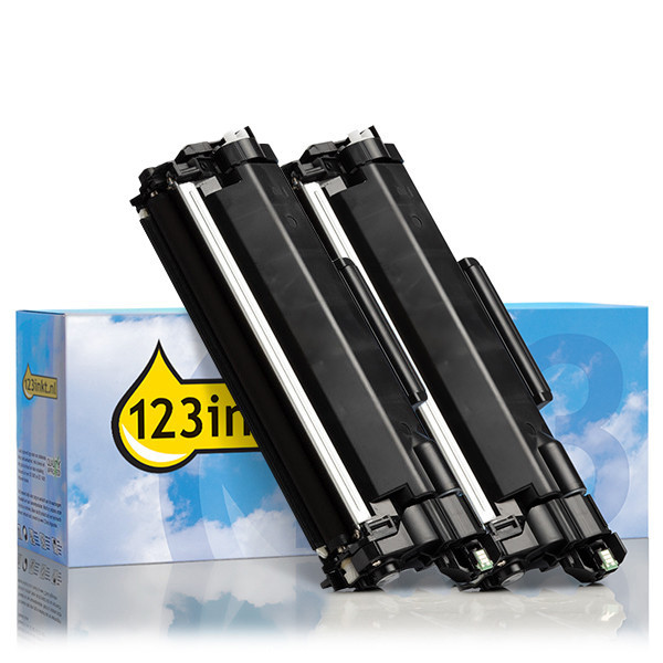 Varumärket 123ink ersätter Brother TN-2510XXL svart toner hög kapacitet 2-pack TN-2510XXLC 160732 - 1