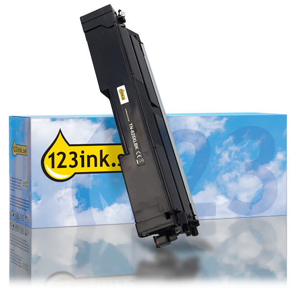 Varumärket 123ink ersätter Brother TN-625XL BK svart toner hög kapacitet 051549 - 1