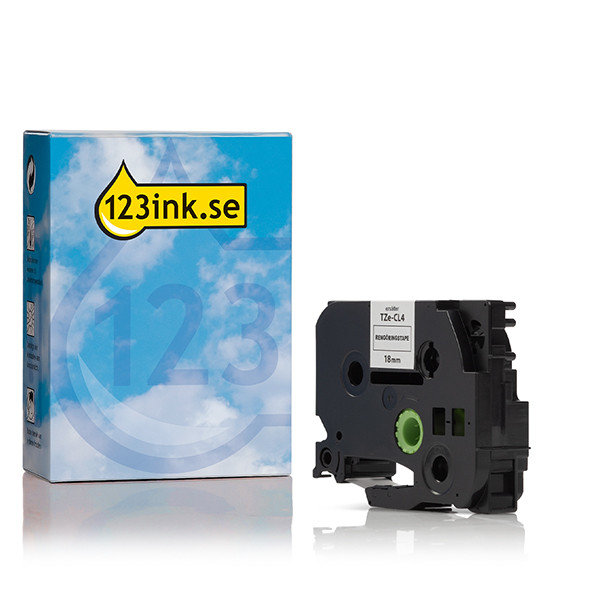 Varumärket 123ink ersätter Brother TZe-CL4 rengöringskassett | 18mm x 2,5m TZeCL4C 080903 - 1