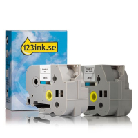 Varumärket 123ink ersätter Brother TZe-M961+TZe-M261 | svart text - silver/vit märkband  | 36mm x 8m 350618