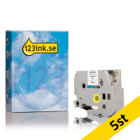 Varumärket 123ink ersätter Brother TZe-N241 | svart text - vit märkband | 18mm x 8m | 5st