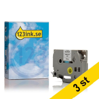 Varumärket 123ink ersätter Brother TZe-R231 | svart text - vit märkband  | 12mm x 4m | 3st 080994