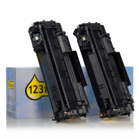 Varumärket 123ink ersätter HP 05A (CE505D) svart toner 2-pack CE505DC 054771