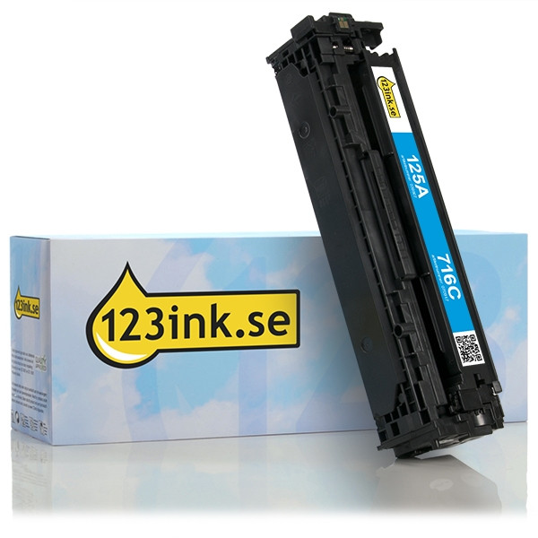 Varumärket 123ink ersätter HP 125A (CB541A) cyan toner CB541AC 039807 - 1