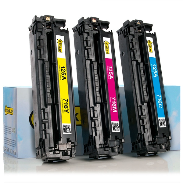 Varumärket 123ink ersätter HP 125A (CF373AM) C/M/Y toner 3-pack CF373AMC 054765 - 1