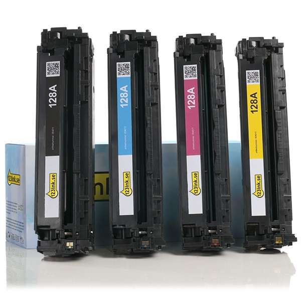 Varumärket 123ink ersätter HP 128A CE320A/21A/22A/23A toner 4-pack  130038 - 1