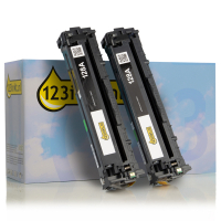 Varumärket 123ink ersätter HP 128A (CE320AD) svart toner 2-pack CE320ADC 132170