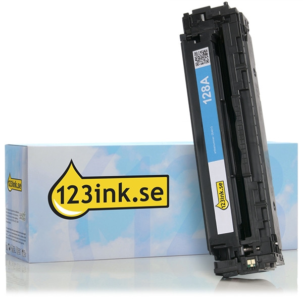 Varumärket 123ink ersätter HP 128A (CE321A) cyan toner CE321AC 054013 - 1