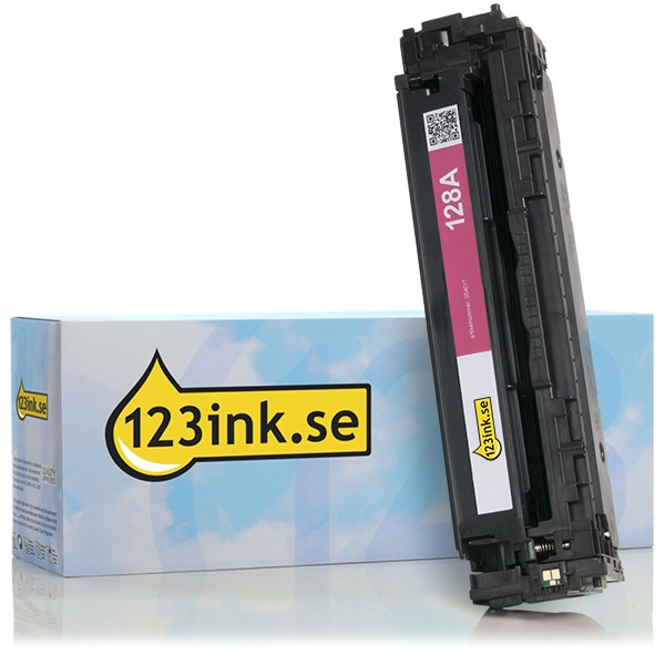Varumärket 123ink ersätter HP 128A (CE323A) magenta toner 054017 - 1
