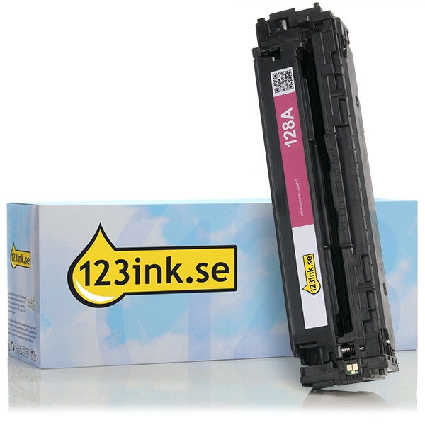 Varumärket 123ink ersätter HP 128A (CE323A) magenta toner CE323AC 054017 - 1