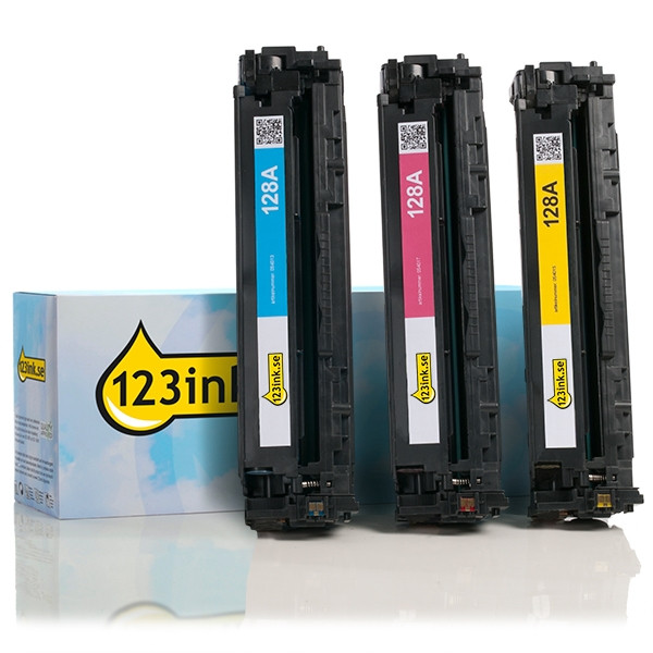 Varumärket 123ink ersätter HP 128A (CF371AM) C/M/Y toner 3-pack CF371AMC 054761 - 1