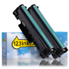 Varumärket 123ink ersätter HP 142A (W1420A) svart toner 2-pack 160714 - 1