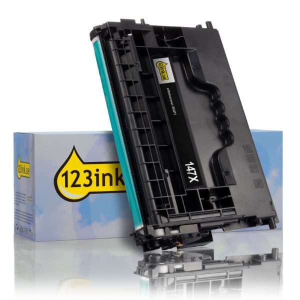 Varumärket 123ink ersätter HP 147X (W1470X) svart toner hög kapacitet W1470XC 093073 - 1