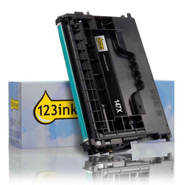 Varumärket 123ink ersätter HP 147X (W1470X) svart toner hög kapacitet W1470XC W1470YC 093073 - 1
